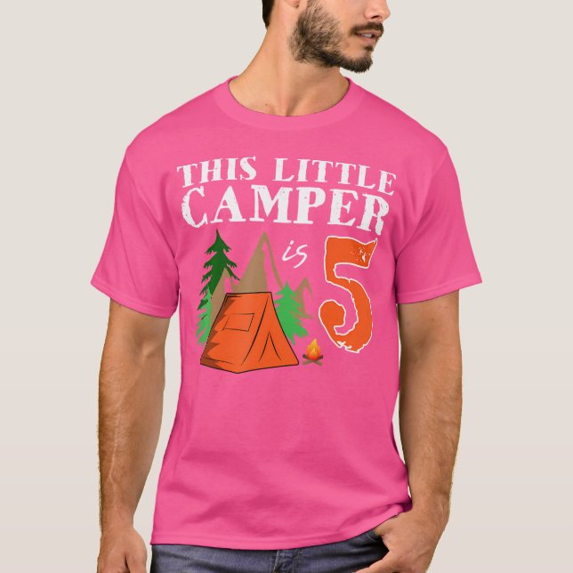 Födelsedagsläger Den här lilla husbilen är 5 T Shirt (Framsida)