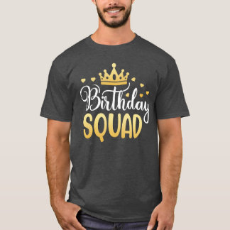 Födelsedagslagets festmatchande familjegrupp rolig t shirt