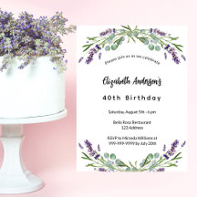 Födelsedagslavendelblommor eucalyptusgrönska