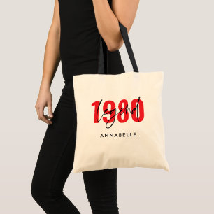 Födelsedagslegend Modern minimal typografi Tygkasse