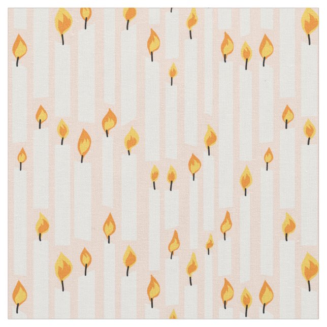 Födelsedagsljus ferskenskär tyg (Närbild)