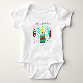 Födelsedagsljus Hälsningar Baby Jersey Kroppsovera T Shirt