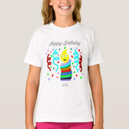 Födelsedagsljus Hälsningar Flickor Basic T-Shirt