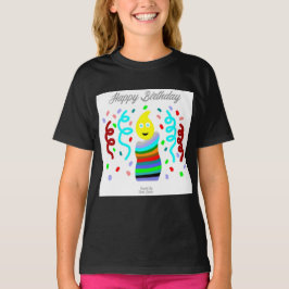 Födelsedagsljus Hälsningar Flickor Svart T Shirt