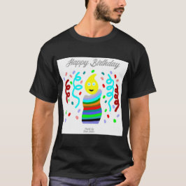 Födelsedagsljus Hälsningar Herr Svart T Shirt