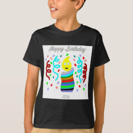 Födelsedagsljus Hälsningar Pojkar Svart T Shirt