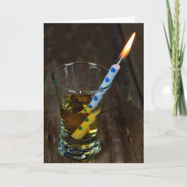 födelsedagsljus i glas kort (Framsida)
