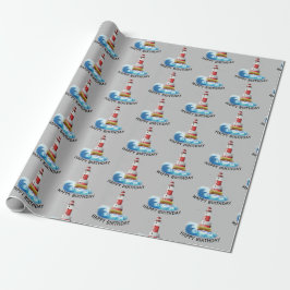 Födelsedagsljus med våg presentpapper