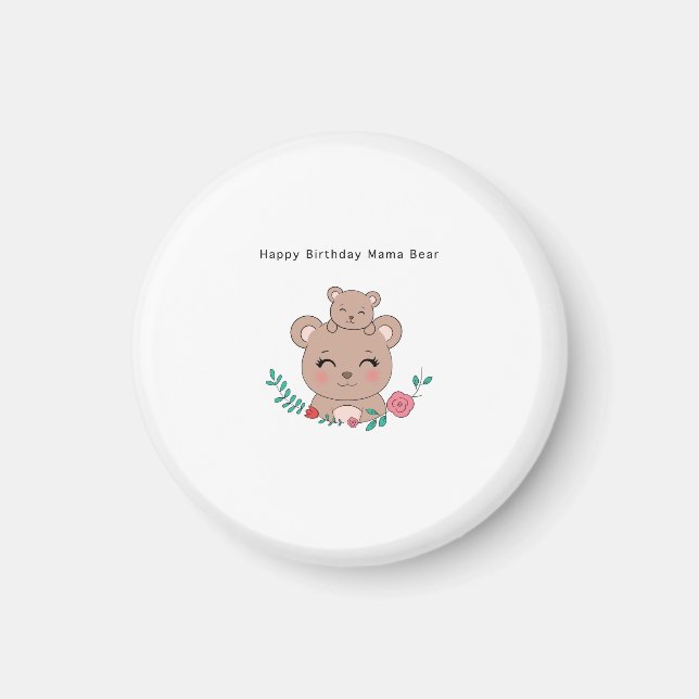 Födelsedagsmagnet, grattis på födelsedagen mamma b magnet (Framsidan)