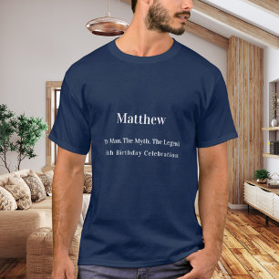 Födelsedagsman myt legend namn kul blå t shirt