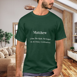 Födelsedagsman myt legend namn kul grön t shirt