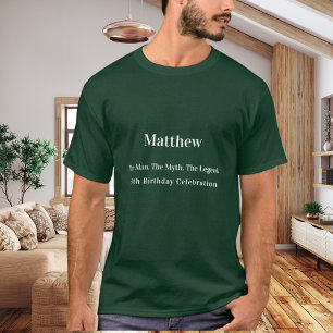 Födelsedagsman myt legend namn kul grön t shirt