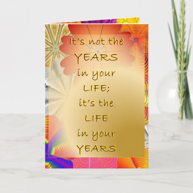 Födelsedagsmappat-gratulationskort Kort (Framsida)