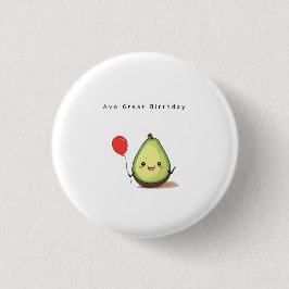 Födelsedagsmärke, avocado-märke/knapp/knapp, söt knapp