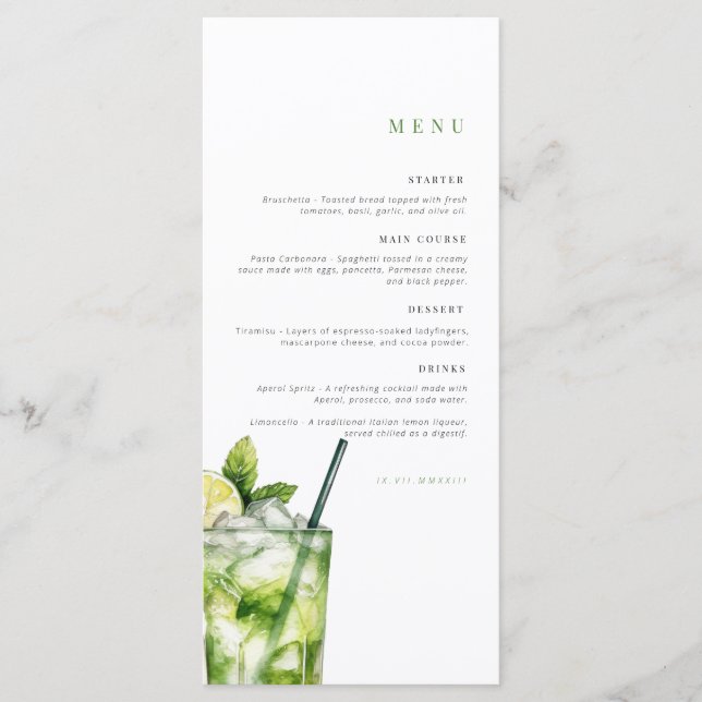 Födelsedagsmeny | Firandemeny | Cocktailparty Meny (Framsida)