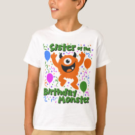 Födelsedagsmonster syster  t shirt