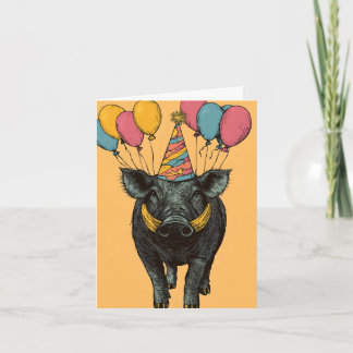 Födelsedagsmorgon med Balloth Birthday Card Kort