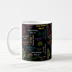 Födelsedagsmugg 10 Maj Kaffemugg