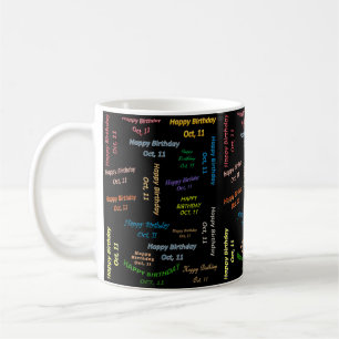 Födelsedagsmugg 11 Oktober Kaffemugg