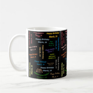Födelsedagsmugg 14 Mars Kaffemugg