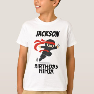 Födelsedagsninja Anpassat Namn Fest T Shirt