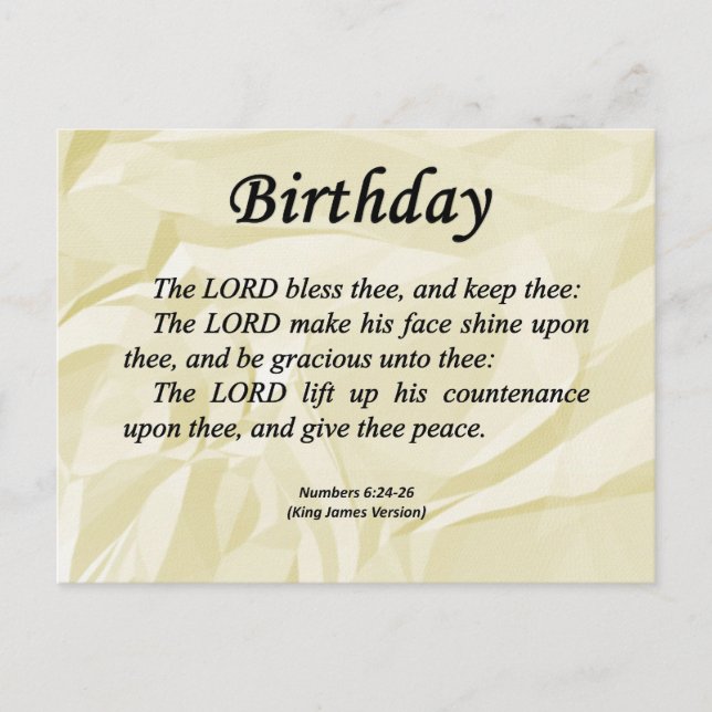 Födelsedagsnummer 6-24 vykort (Framsida)