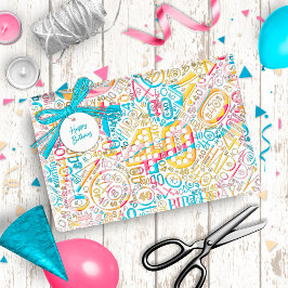 Födelsedagsnummer Ord Cloud 40 B ID270 Presentpapper