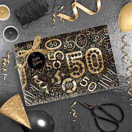 Födelsedagsnummer Ord Cloud 50 C ID270 Presentpapper