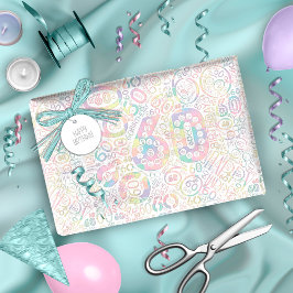 Födelsedagsnummer Ord Cloud 60 A ID270 Presentpapper