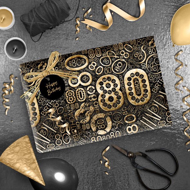 Födelsedagsnummer Ord Cloud Åttio C ID270 Presentpapper (Skapare uppladdad)