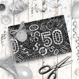 Födelsedagsnummer Ord Cloud Fifty D ID270 Presentpapper