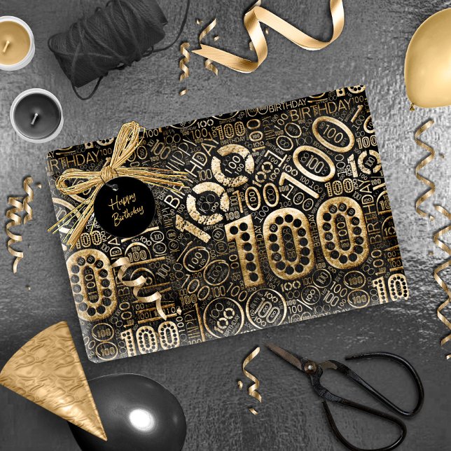 Födelsedagsnummer Ord Cloud One Hundred C ID270 Presentpapper (Skapare uppladdad)