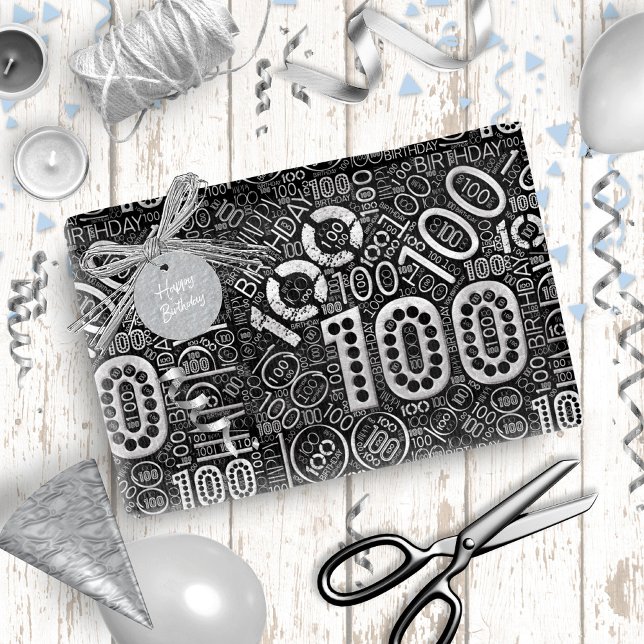 Födelsedagsnummer Ord Cloud One Hundred D ID270 Presentpapper (Skapare uppladdad)