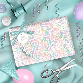 Födelsedagsnummer Ord Cloud Tjugo A ID270 Presentpapper