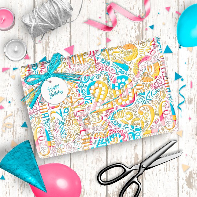 Födelsedagsnummer Ord Cloud Tjugo B ID270 Presentpapper (Skapare uppladdad)