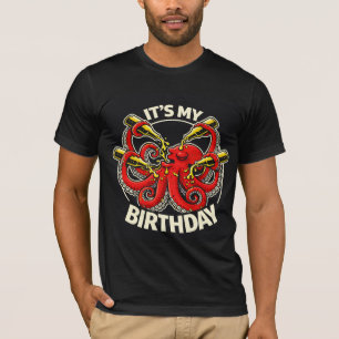 Födelsedagsöl Drickande Bläckfisk T Shirt