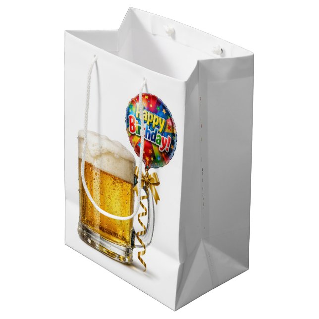 Födelsedagsölmugg med festballong (Framsidan Vinklad)
