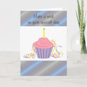Födelsedagsönskning Cupcake Kort