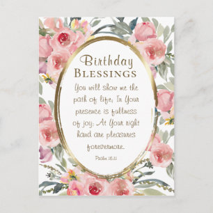 Födelsedagsönskningar Inspirerande Elegant Blommig Vykort