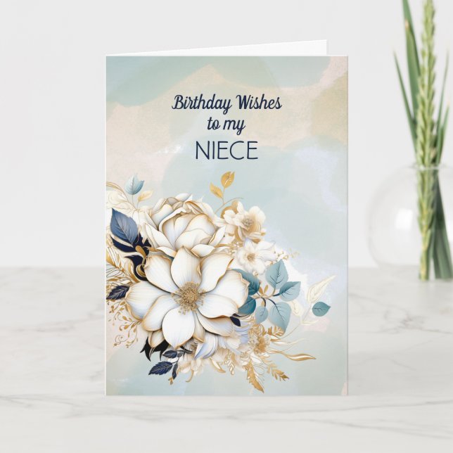 Födelsedagsönskningar till min systerdotter-kort kort (Framsida)