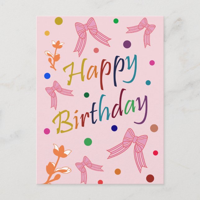 Födelsedagsönskningar Vykort (Framsida)