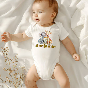 Födelsedagsoutfit för festdjur, Barn Safari födels T Shirt
