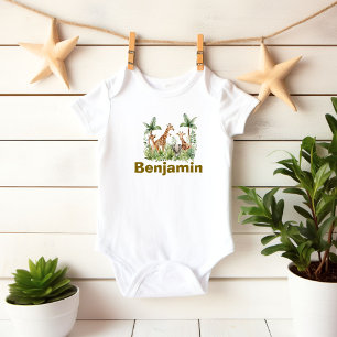 Födelsedagsoutfit för festdjur, barn Safari födels T Shirt