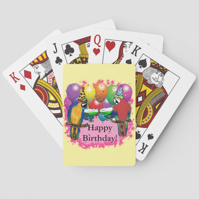 FÖDELSEDAGSPAPAGOJER CASINOKORT (Baksidan)