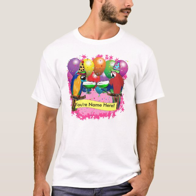 FÖDELSEDAGSPAPAGOJER T SHIRT (Framsida)