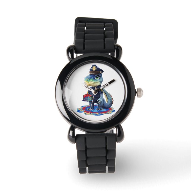 Födelsedagspatrullalligator Armbandsur (Framsida)