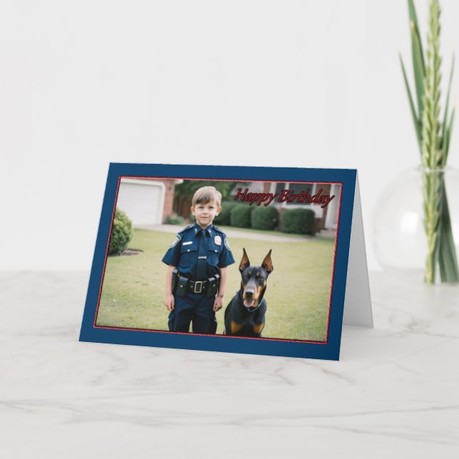 Födelsedagspatrullpojkens födelsedagskort kort (Framsida)