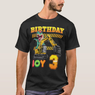 Födelsedagspojke 3 år Gammalt tredje punktskattepl T Shirt