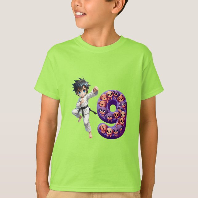 Födelsedagspojke 9 t shirt (Framsida)