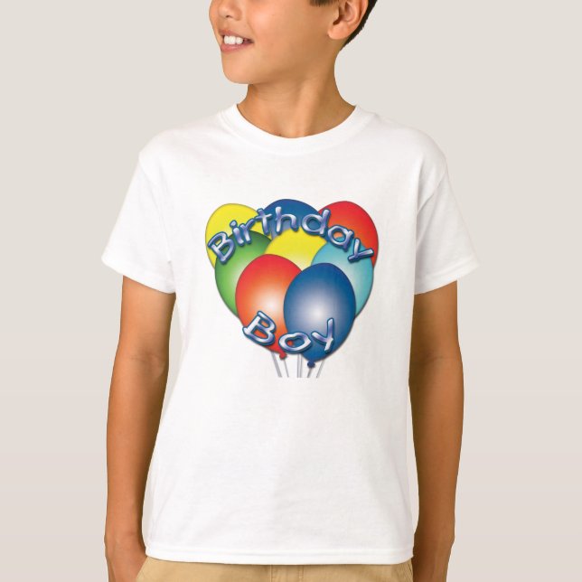 Födelsedagspojke Balloons T-Shirt (Framsida)